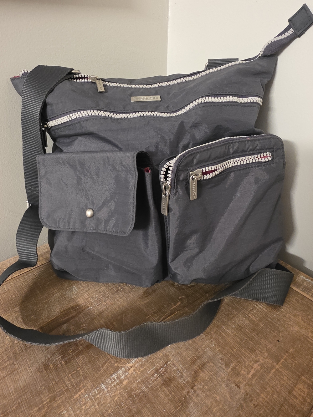 Baggallini Crossbody Utility Bag - Gray
